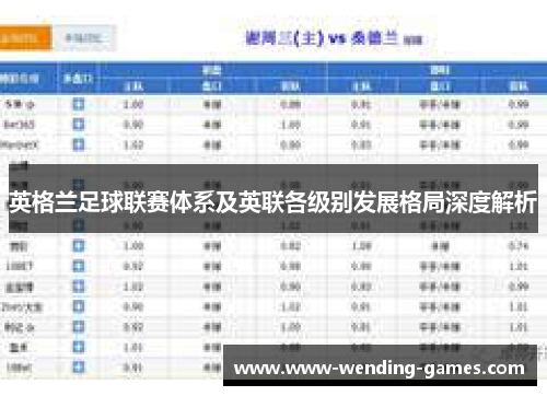 英格兰足球联赛体系及英联各级别发展格局深度解析 英格兰足球联赛体系及英联各级别发展格局深度解析